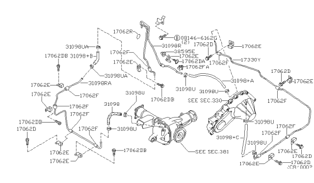 1999 Nissan Frontier Breather Piping (For Front Unit) Diagram 2