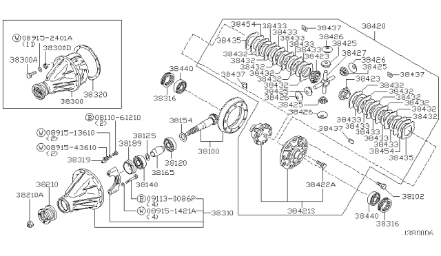 2004 Nissan Frontier Seal-Oil Diagram for 38189-N3112