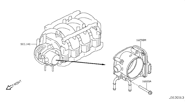 2017 Nissan Armada Throttle Chamber Diagram