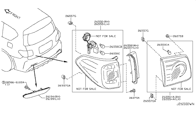 2017 Nissan Armada Rear Combination Lamp Diagram 1