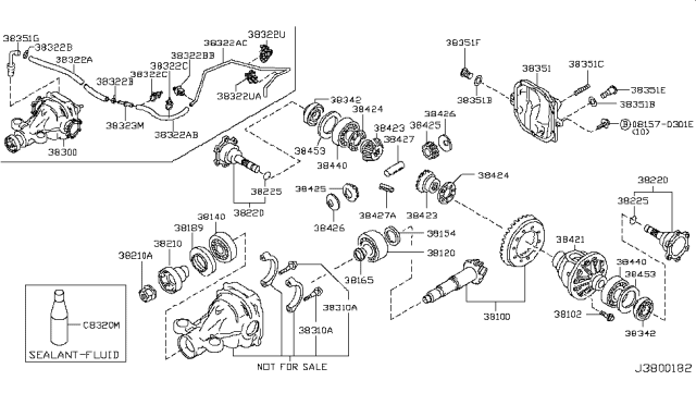 2017 Nissan Armada Washer-Thrust,Pinion Mate Diagram for 38426-7S000