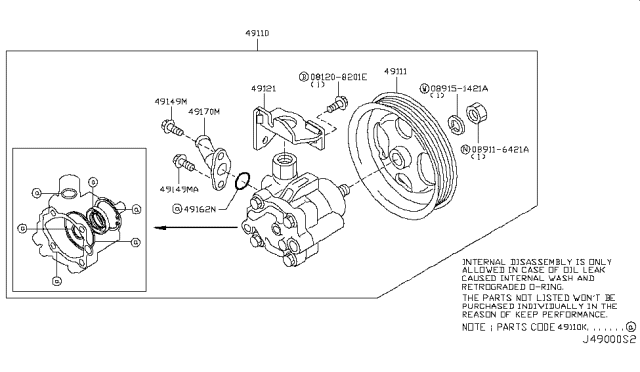2017 Nissan Armada Power Steering Pump Diagram
