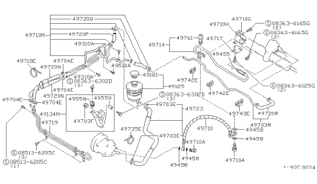 1987 Nissan Maxima Tank Reservoir Diagram for 49115-03E02