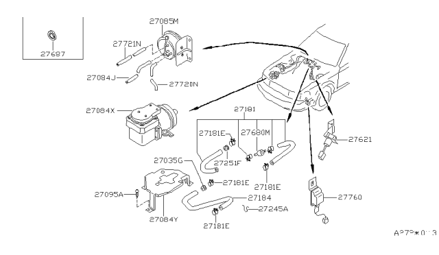 1986 Nissan Maxima Sensor Ambient Diagram for 27710-V5100