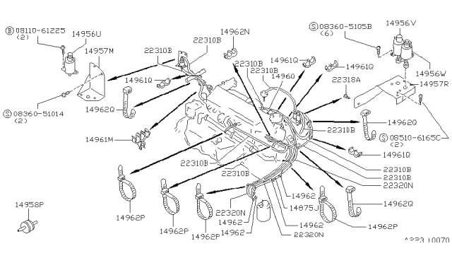 1987 Nissan Maxima Engine Control Vacuum Piping Diagram 1