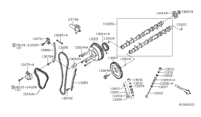 2007 Nissan Altima Camshaft & Valve Mechanism Diagram