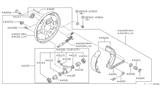 Diagram for 1985 Nissan 200SX Parking Brake Shoe - 44060-06F25