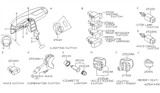 Diagram for Nissan Quest Cruise Control Switch - 25340-7B302