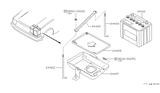 Diagram for 1994 Nissan Pathfinder Battery Tray - 24428-80W00