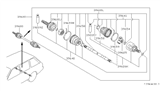 Diagram for 1994 Nissan Axxess CV Joint - 39711-06R10