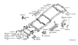 Diagram for 2012 Nissan Xterra Exhaust Hanger - 50792-EA000