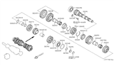Diagram for Nissan Sentra Transfer Case Output Shaft Snap Ring - 32204-8H560