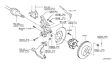Diagram for Nissan Murano Steering Knuckle - 40015-JP00A