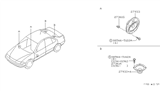Diagram for Nissan 200SX Car Speakers - 28148-4B000
