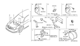 Diagram for 2010 Nissan Quest Horn - 25620-ZB00A