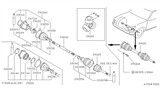 Diagram for 1999 Nissan Frontier CV Joint - 39211-58G00