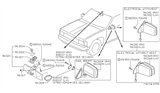 Diagram for 1994 Nissan Pathfinder Car Mirror - 96365-07G00