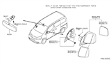 Diagram for Nissan NV Car Mirror - 96366-3LM0B