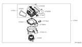 Diagram for Nissan NV Blend Door Actuator - 27730-1PA0A