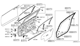 Diagram for Nissan Leaf Door Moldings - 80282-3NA0B