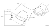 Diagram for 2002 Nissan Sentra Windshield - 72700-4Z000