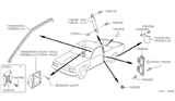 Diagram for 1995 Nissan Hardbody Pickup (D21U) Weather Strip - 76843-01G11