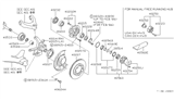 Diagram for 1991 Nissan Pathfinder Steering Knuckle - 40014-88G00