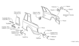 Diagram for Nissan Sentra Fuel Door Hinge - 78836-01A01
