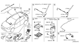 Diagram for 2010 Nissan Rogue Antenna Mast - 28215-JM000