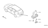 Diagram for Nissan Rogue Door Latch Assembly - 90502-JG00A