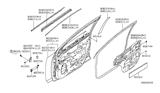 Diagram for 2010 Nissan Sentra Door Moldings - 80820-ET000