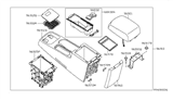 Diagram for 2008 Nissan Sentra Center Console Base - 96931-ET001