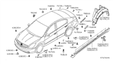 Diagram for 2014 Nissan Armada Body Mount Hole Plug - 64899-ZX70A