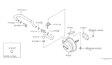 Diagram for 1997 Nissan Pathfinder Brake Booster Vacuum Hose - 47474-0W015