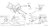 Diagram for 2000 Nissan Pathfinder Door Latch Assembly - 90502-5W300
