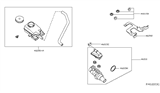 Diagram for 2020 Nissan Murano Brake Master Cylinder Reservoir - 46090-5AA0B