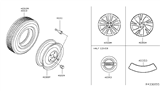 Diagram for 2016 Nissan Pathfinder Spare Wheel - 40300-CA507