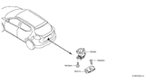 Diagram for Nissan Rogue Sport Door Latch Assembly - 90502-4EA1B