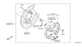 Diagram for 2014 Nissan Rogue Brake Backing Plate - 44020-4BA1A