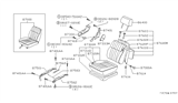 Diagram for 1997 Nissan Hardbody Pickup (D21U) Seat Cushion - 87300-1S708