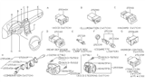 Diagram for Nissan Maxima Cruise Control Switch - 25551-4P000