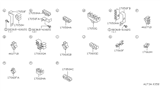 Diagram for 1998 Nissan 240SX Fuel Line Clamps - 17571-72F00