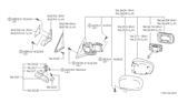 Diagram for Nissan Pathfinder Mirror Cover - 96329-52A02