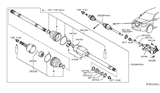 Diagram for Nissan Rogue CV Joint - 39771-4BA1A