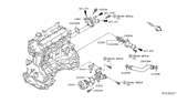 Diagram for 2014 Nissan Rogue Water Pump Gasket - 21014-3KY1A