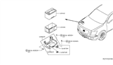 Diagram for 2000 Nissan Altima Battery Tray - 64875-4B000