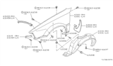 Diagram for 1986 Nissan Stanza Mud Flaps - 63850-D0300