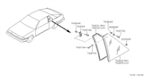 Diagram for 1987 Nissan Sentra Weather Strip - 83332-57A00