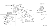 Diagram for 1990 Nissan Sentra Wheel Cylinder - D4100-60A90