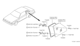 Diagram for 1987 Nissan Sentra Weather Strip - 83333-63A00